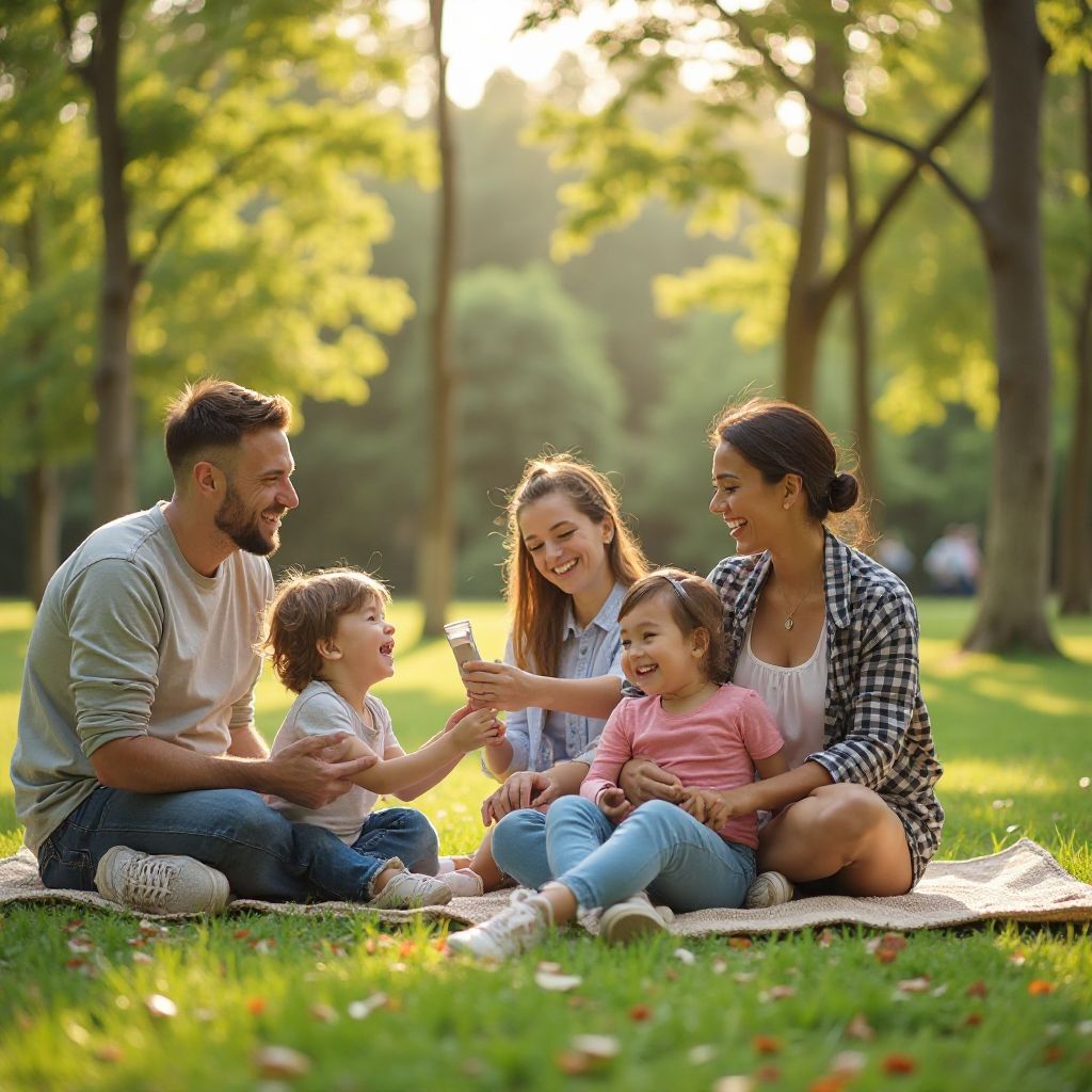 Familien im Park