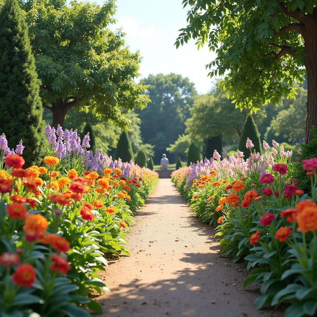 Gartenweg im Sommer